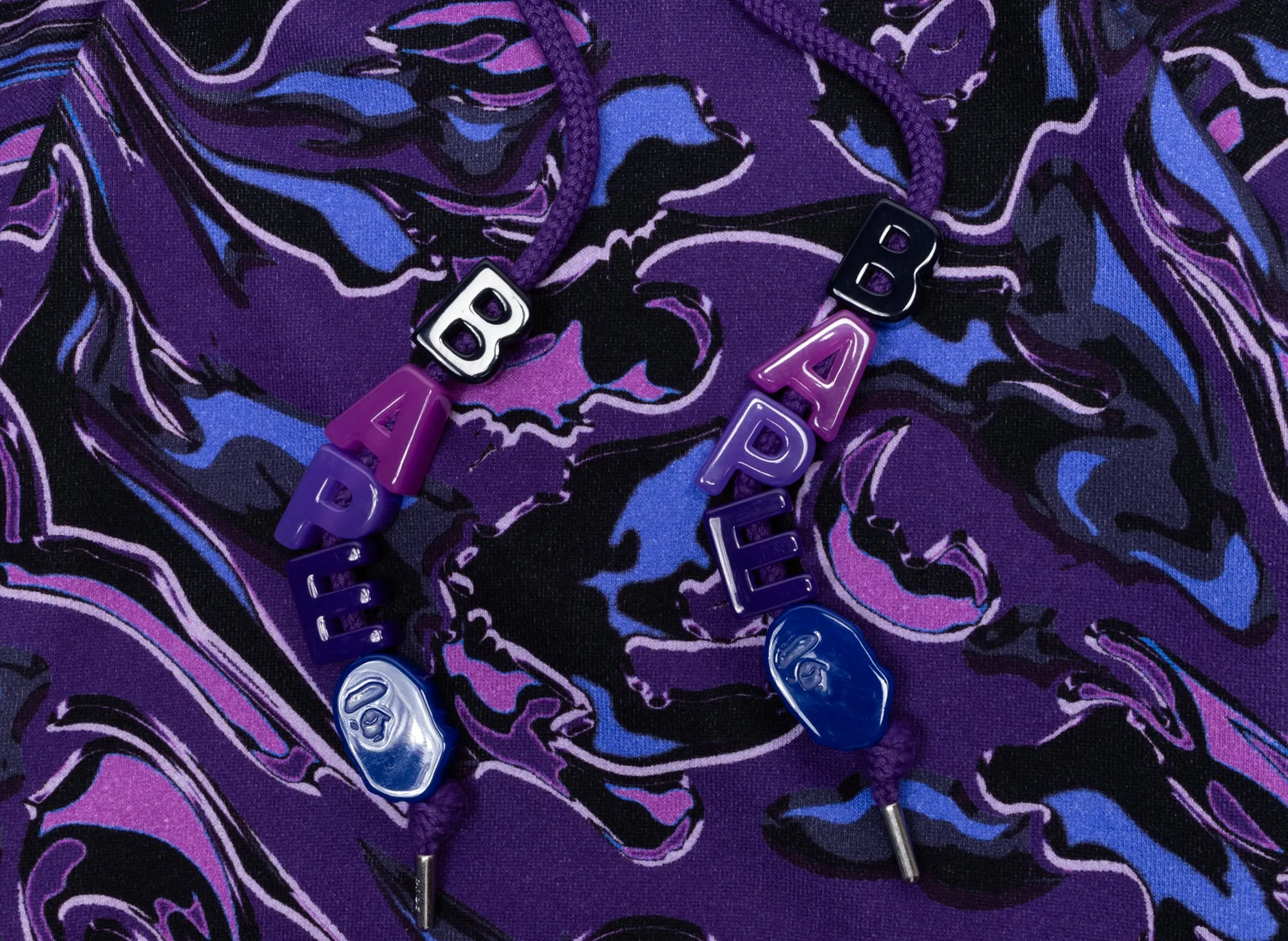 A Bathing Ape Marbling Camo Relaxed Fit Pullover Hoodie