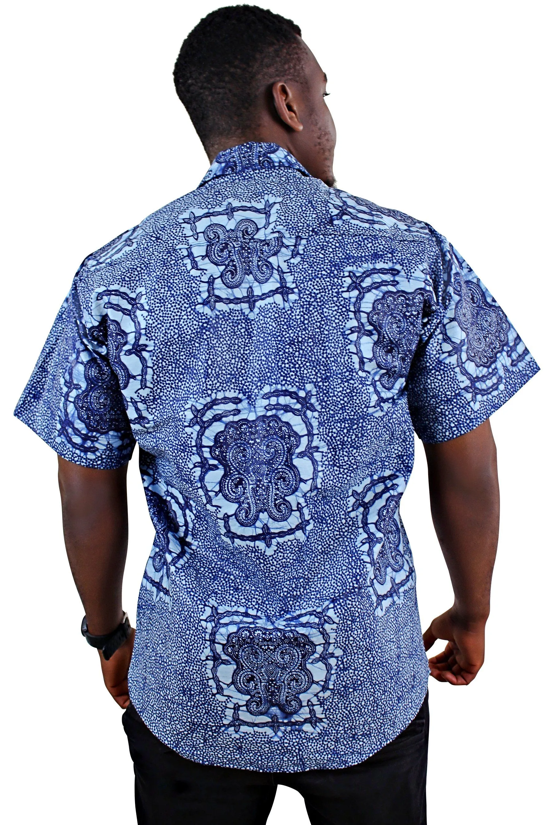Abu African Print Short Sleeve Men's Shirt