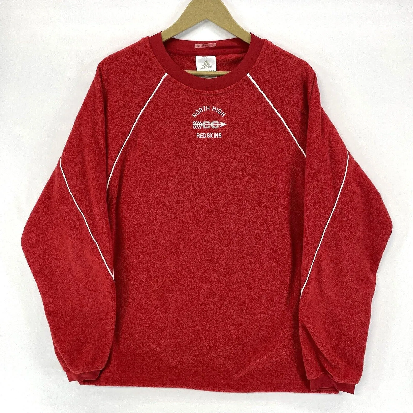 Adidas Men's Fleece Sweater North High Redskins Cross Country Sports Red Size M