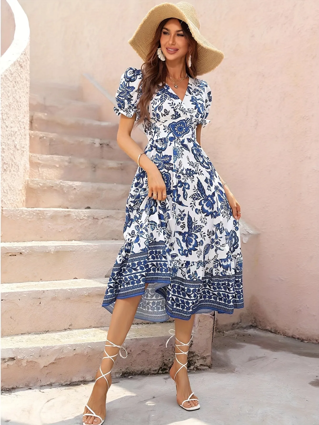 Avalee - Floral Print A-Line Dress