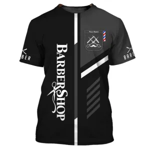 Barber Shop Personalized Name 3D Shirt