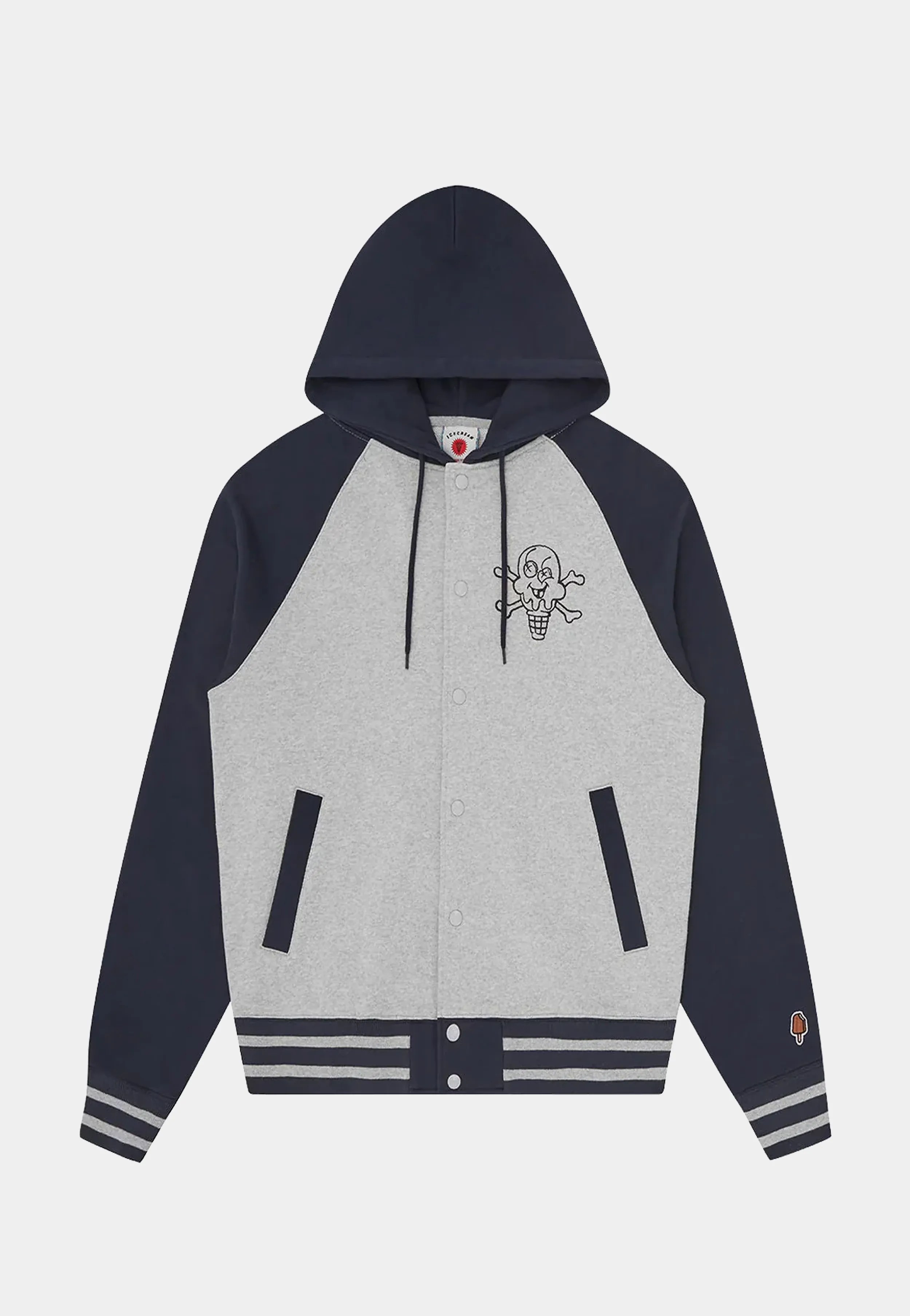 Bbc Cones & Bones Zip Through Hood Navy