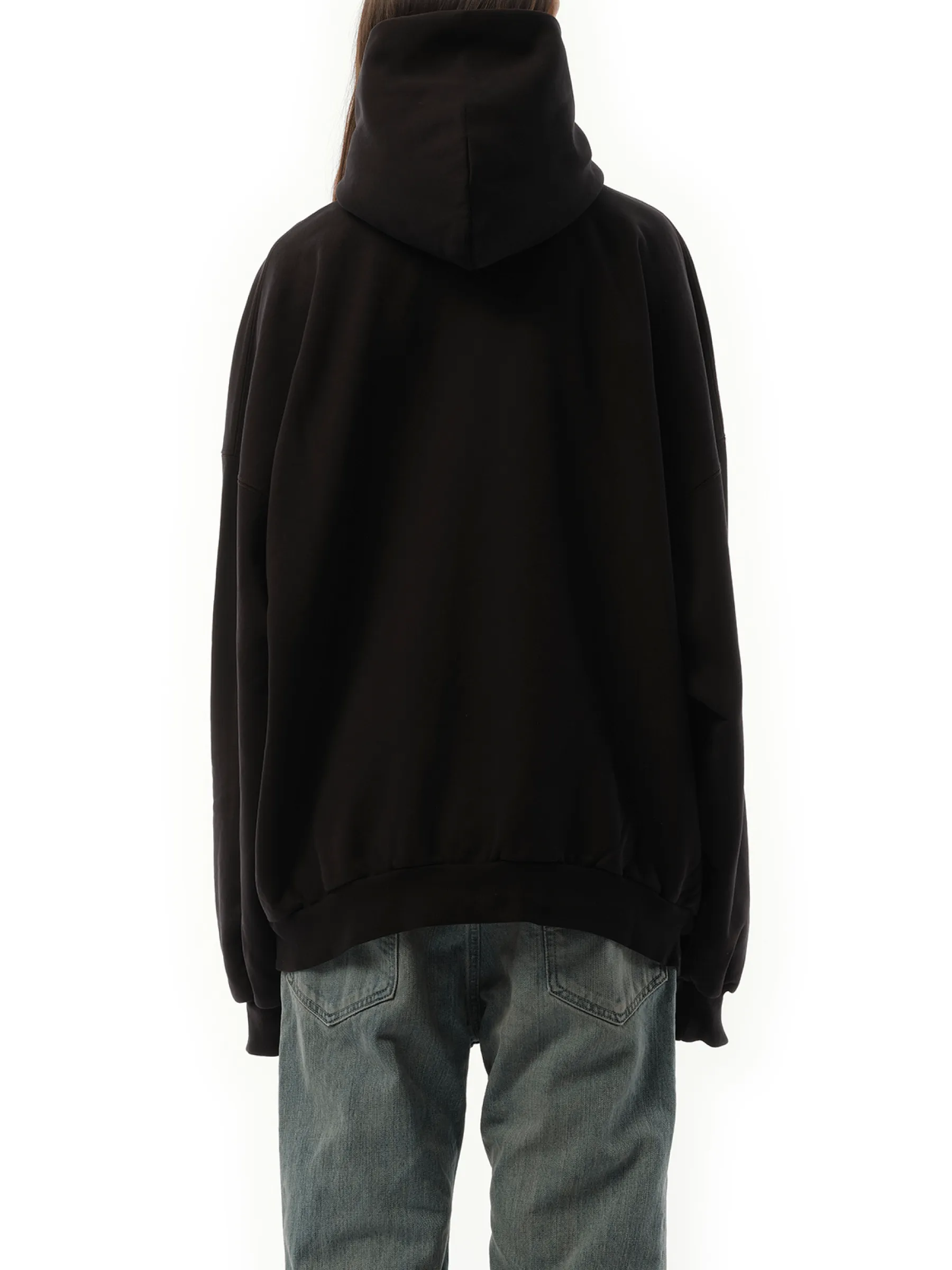 Beverly Hills Large Fit Hoodie in Washed Black