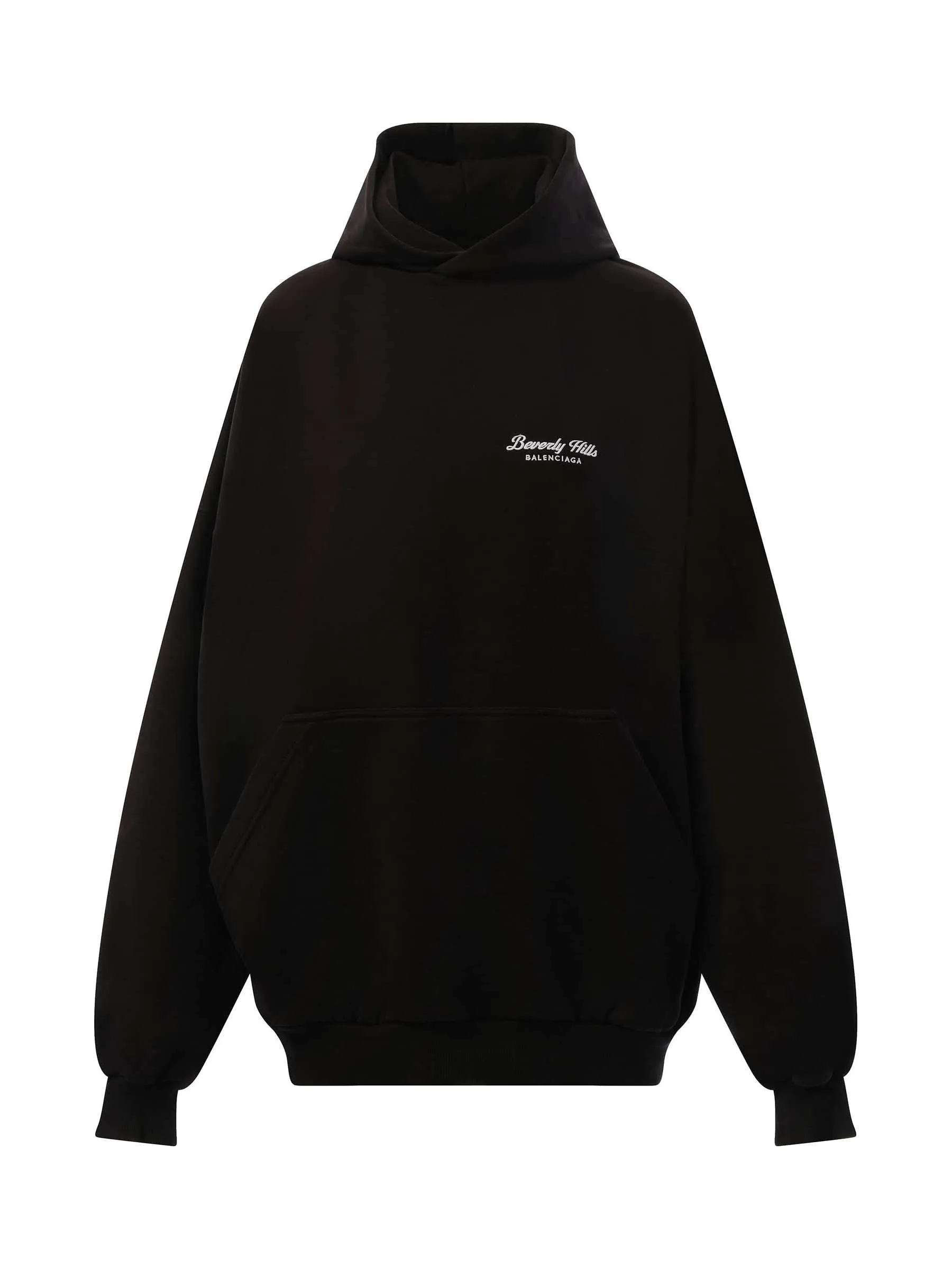 Beverly Hills Large Fit Hoodie in Washed Black