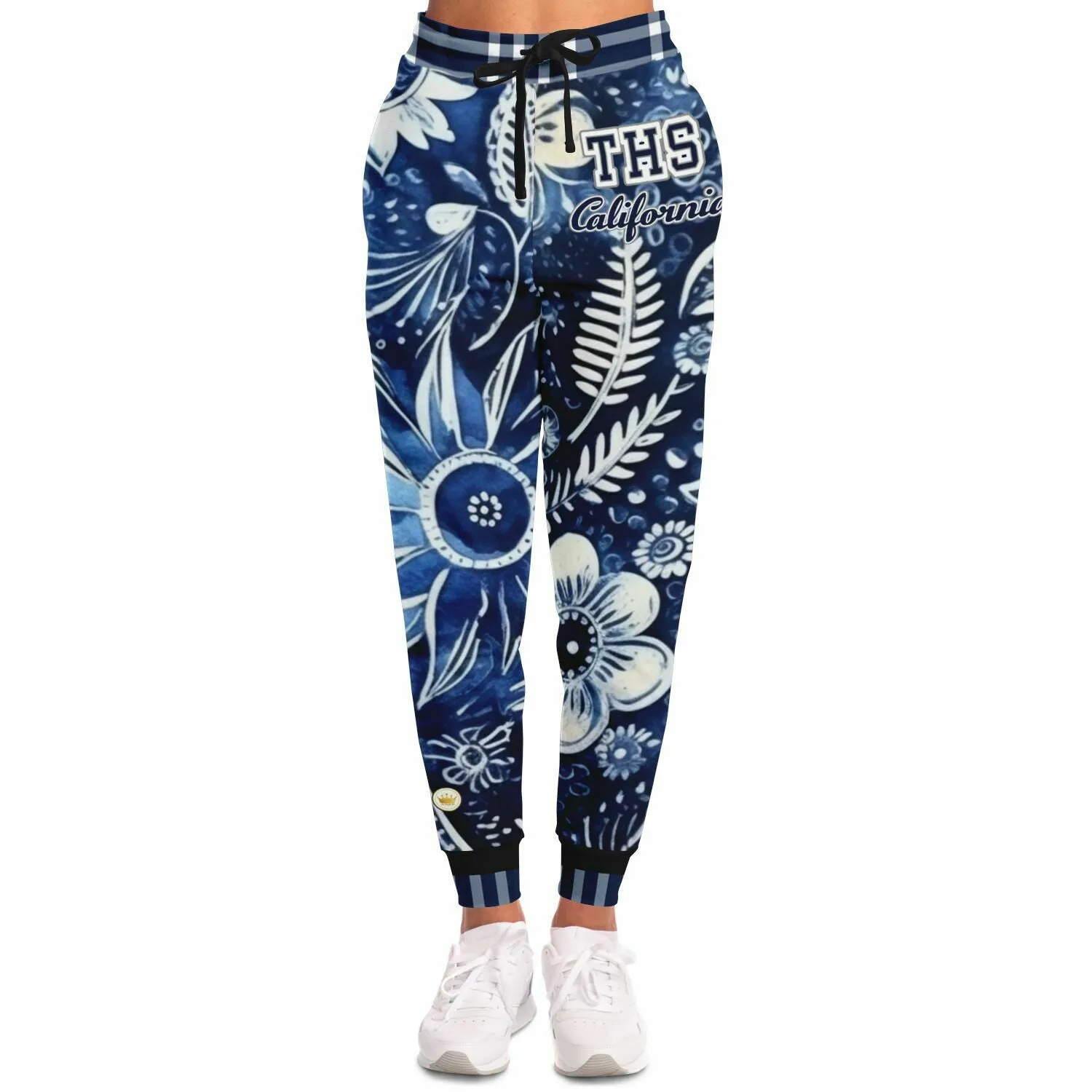 Blue Floral Rhapsody Eco-Poly Unisex Joggers