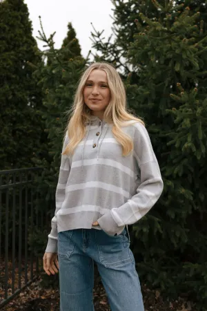 Brighton Top, GreyWhite *final sale*