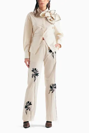 Butter Floral Shirt & Butter Floral AppliquÃ© Pants