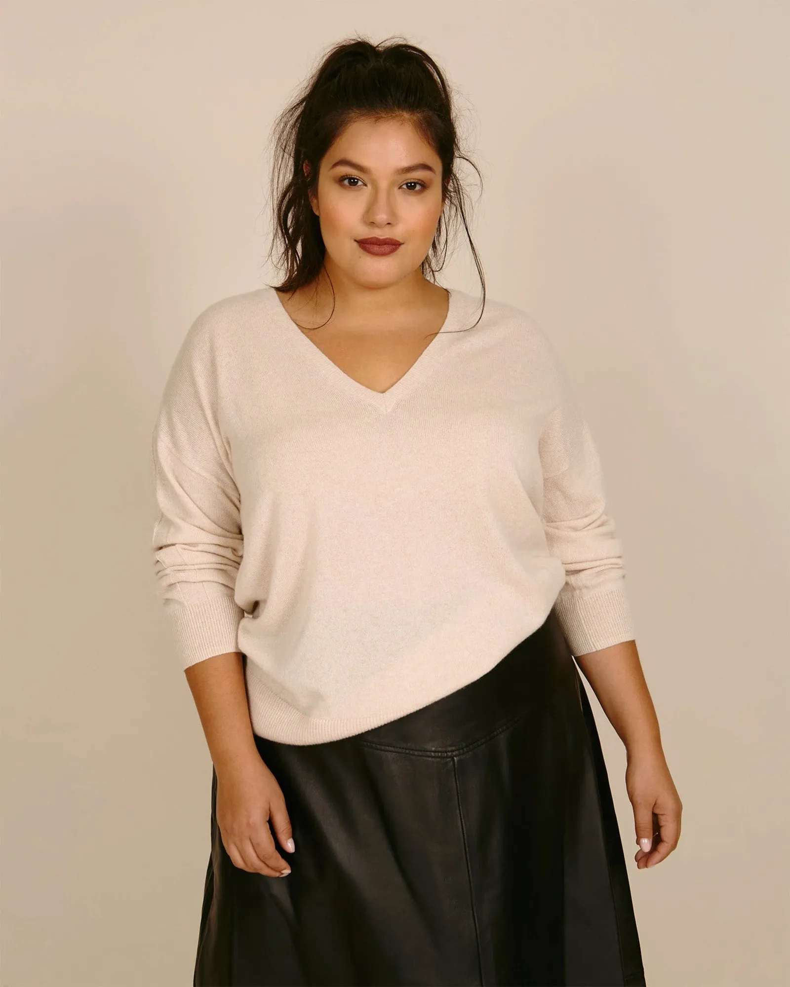 Cashmere Ava Sweater | Oatmeal