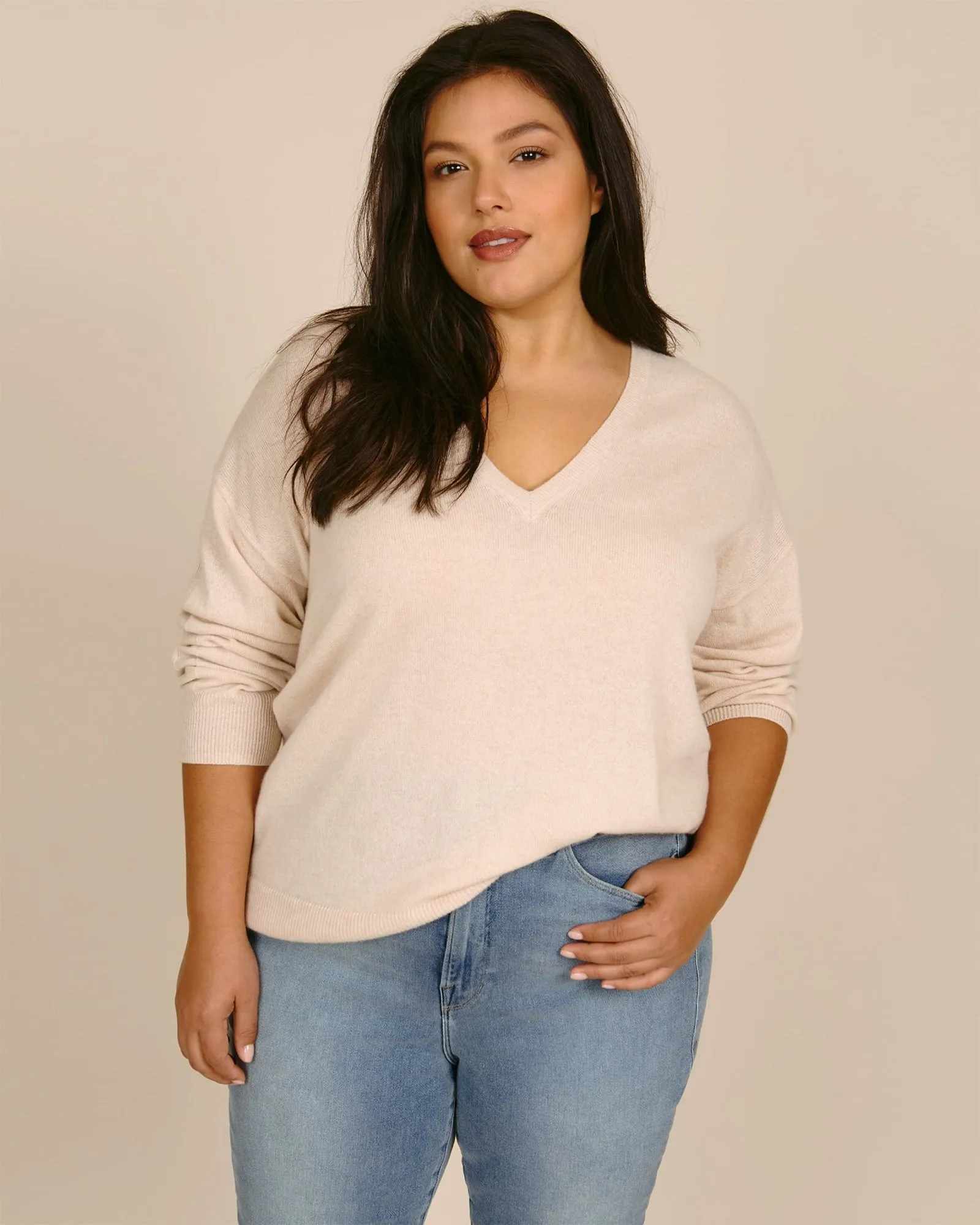 Cashmere Ava Sweater | Oatmeal