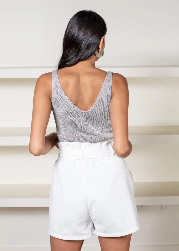 Caya De Sol Sweater Tank-Grey-***FINAL SALE***