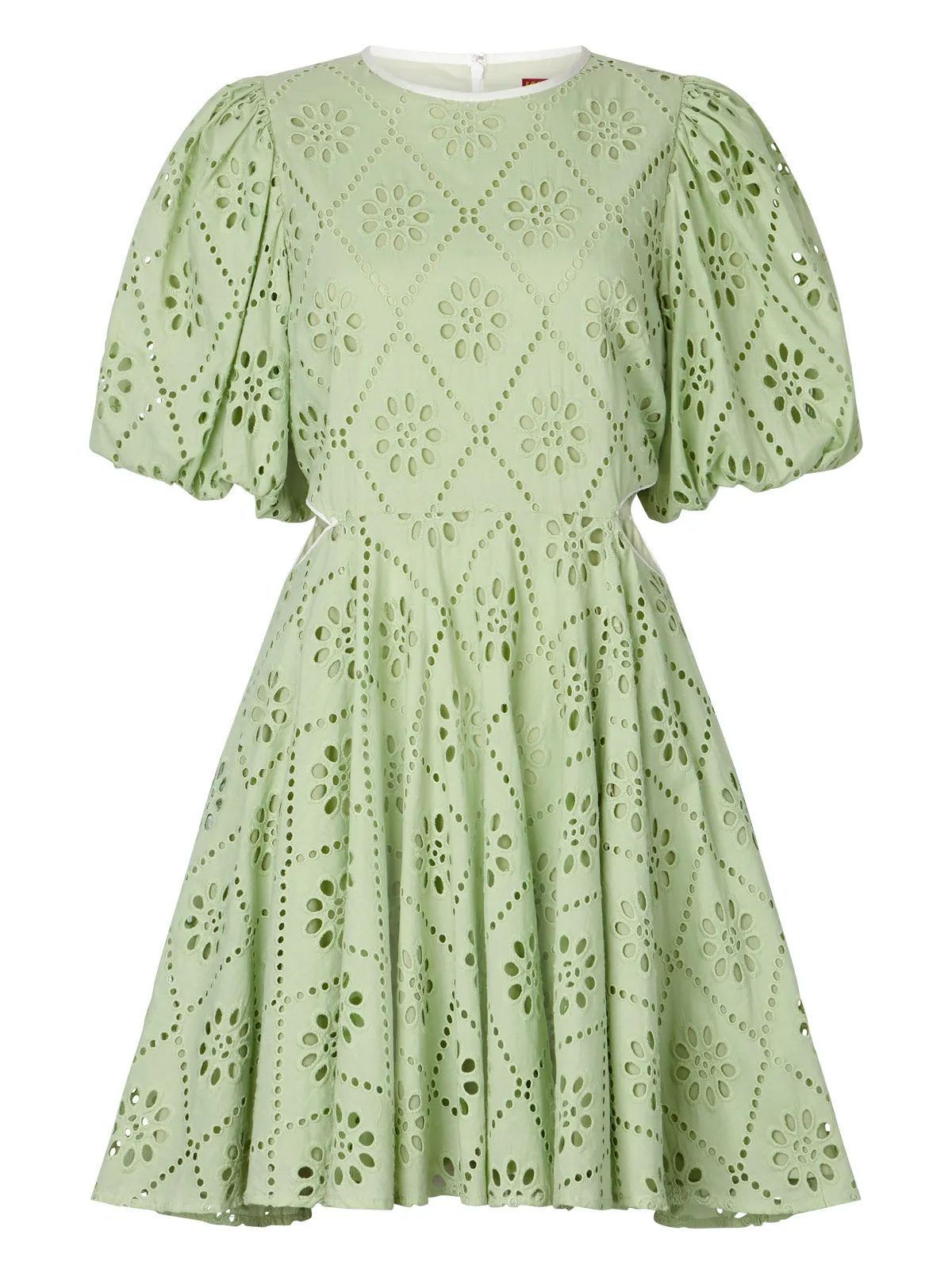 Coco Pistachio Broderie Mini Dress