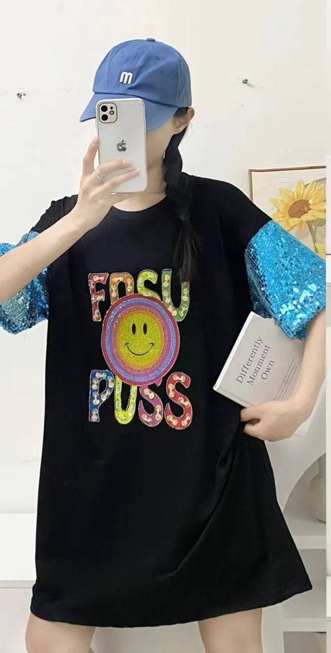 Cool drop shoulder long tees
