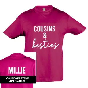 Cousins & Besties Matching Fuchsia Tees (MRK X)