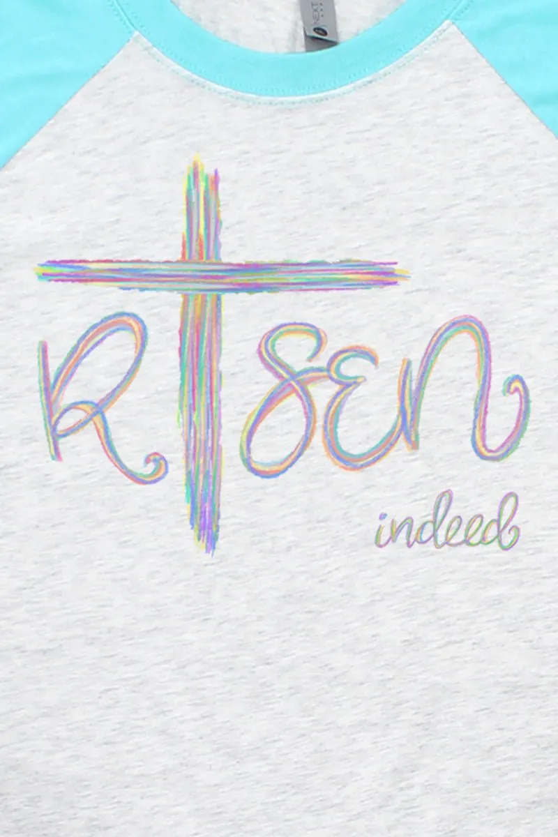 Cross Risen Indeed Tri-Blend Unisex 3/4 Raglan