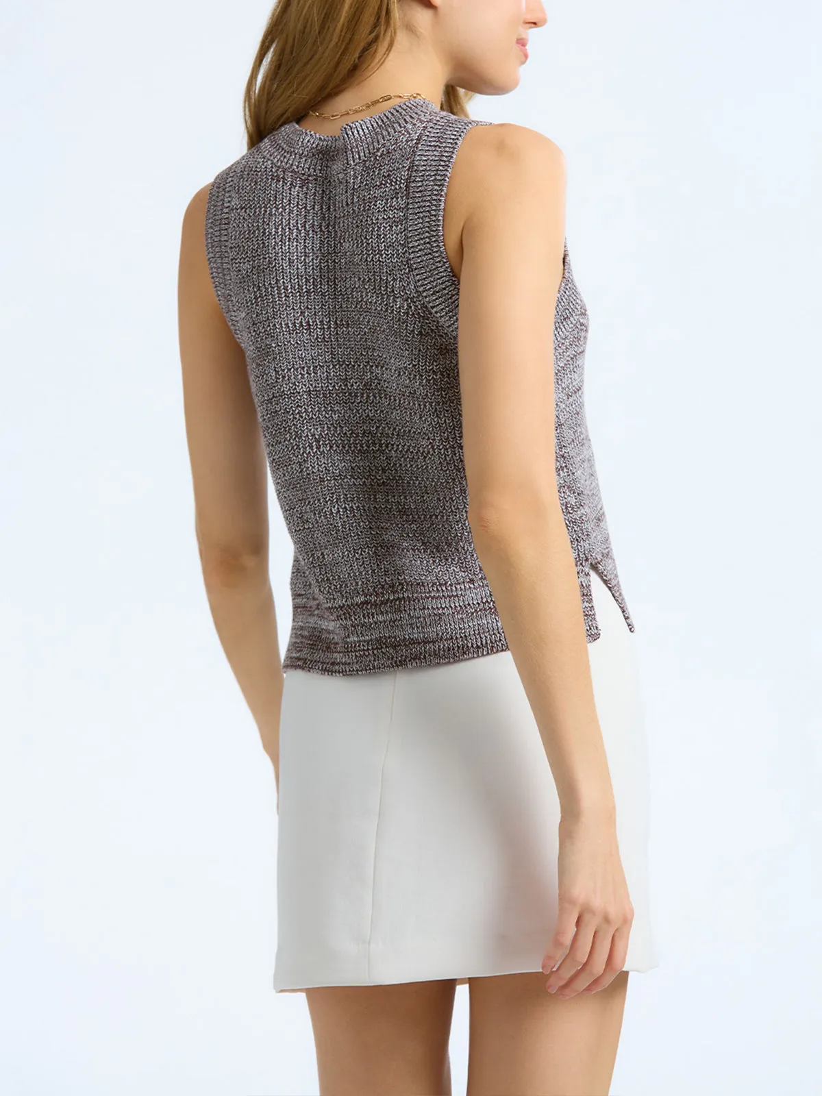 Demi: 100% Cotton Marled Sweater Tank