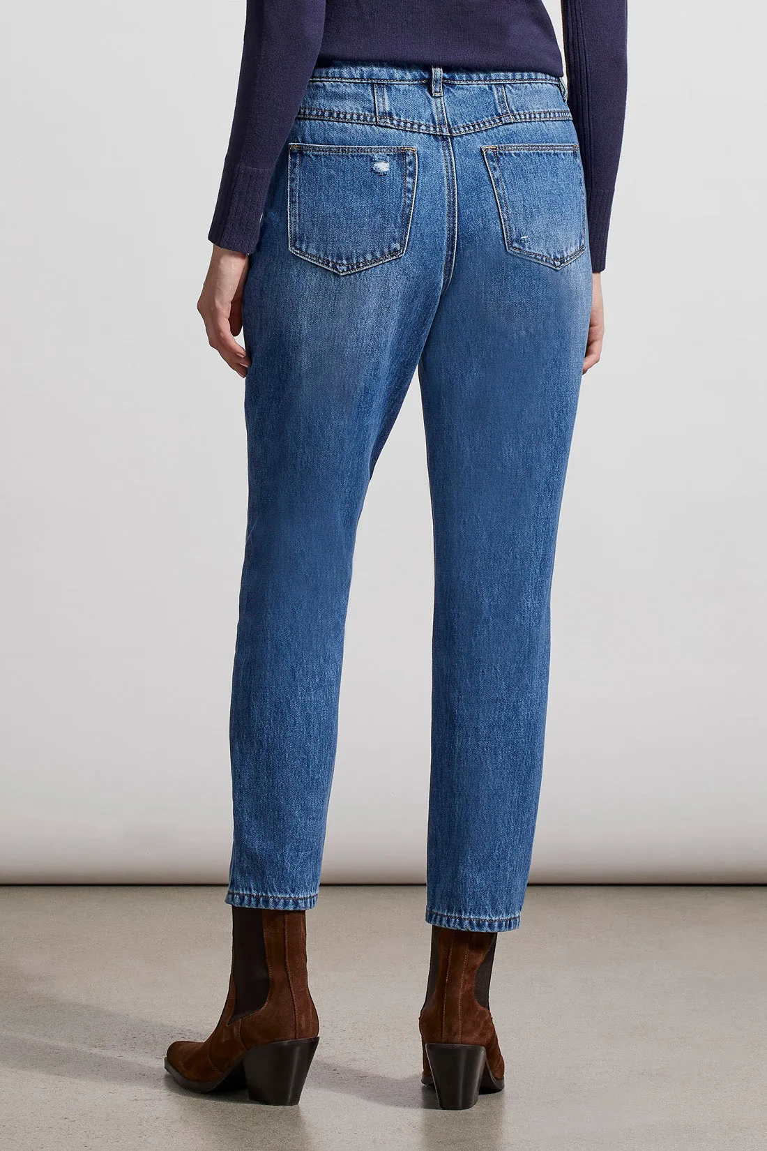 Distressed Brooke Girlfriend Tapered Ankle Jean