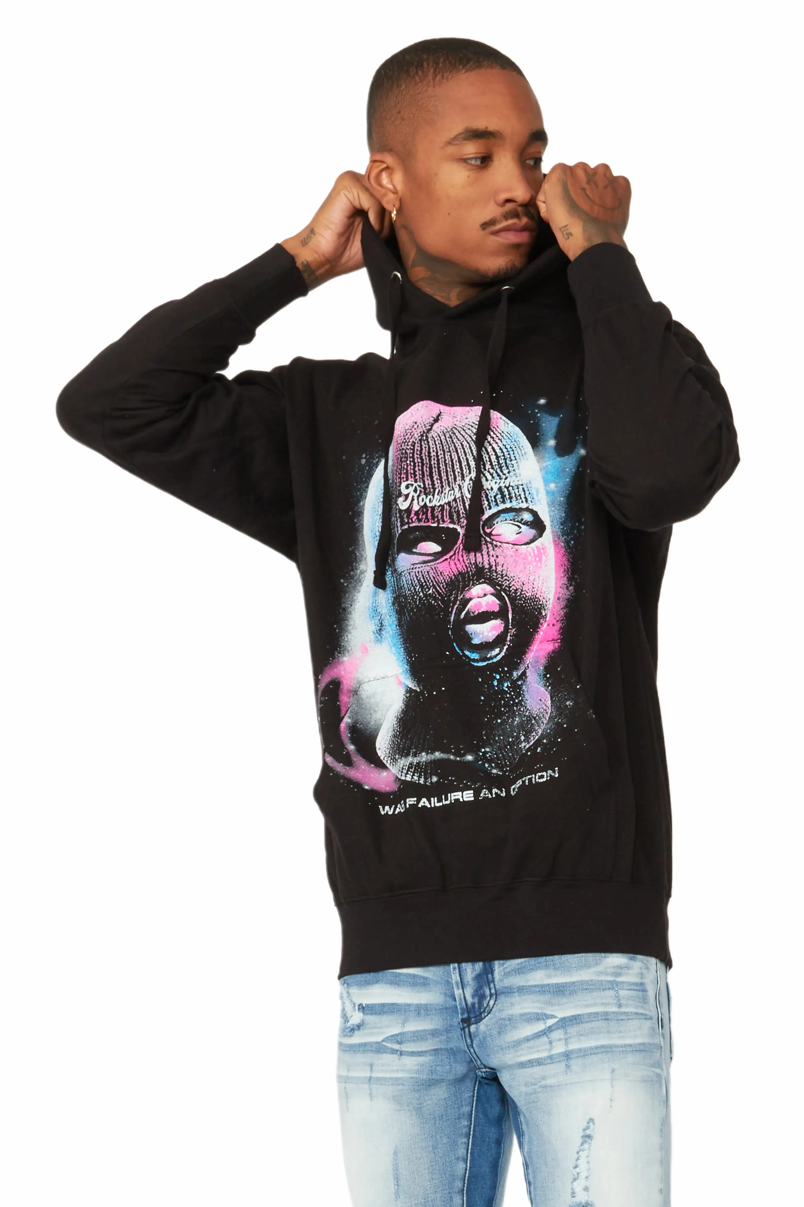 Fionn Black Graphic Hoodie
