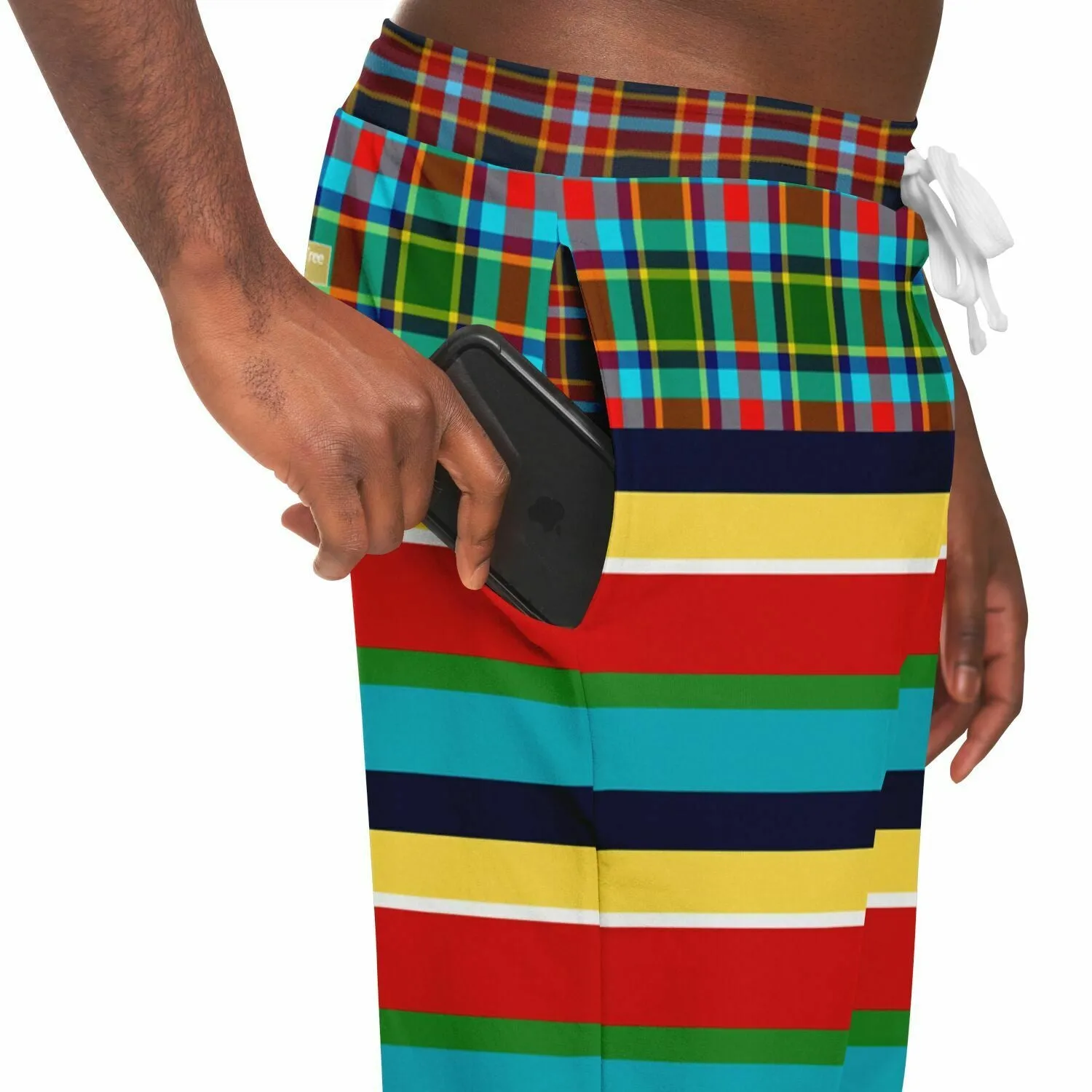 Girl in Perspective Rugby Stripe Plaid Eco-Poly Unisex Joggers