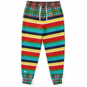 Girl in Perspective Rugby Stripe Plaid Eco-Poly Unisex Joggers