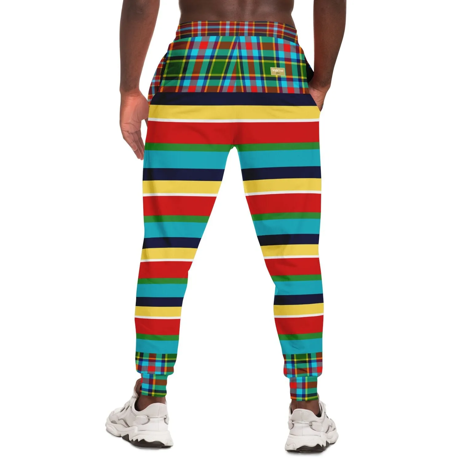 Girl in Perspective Rugby Stripe Plaid Eco-Poly Unisex Joggers