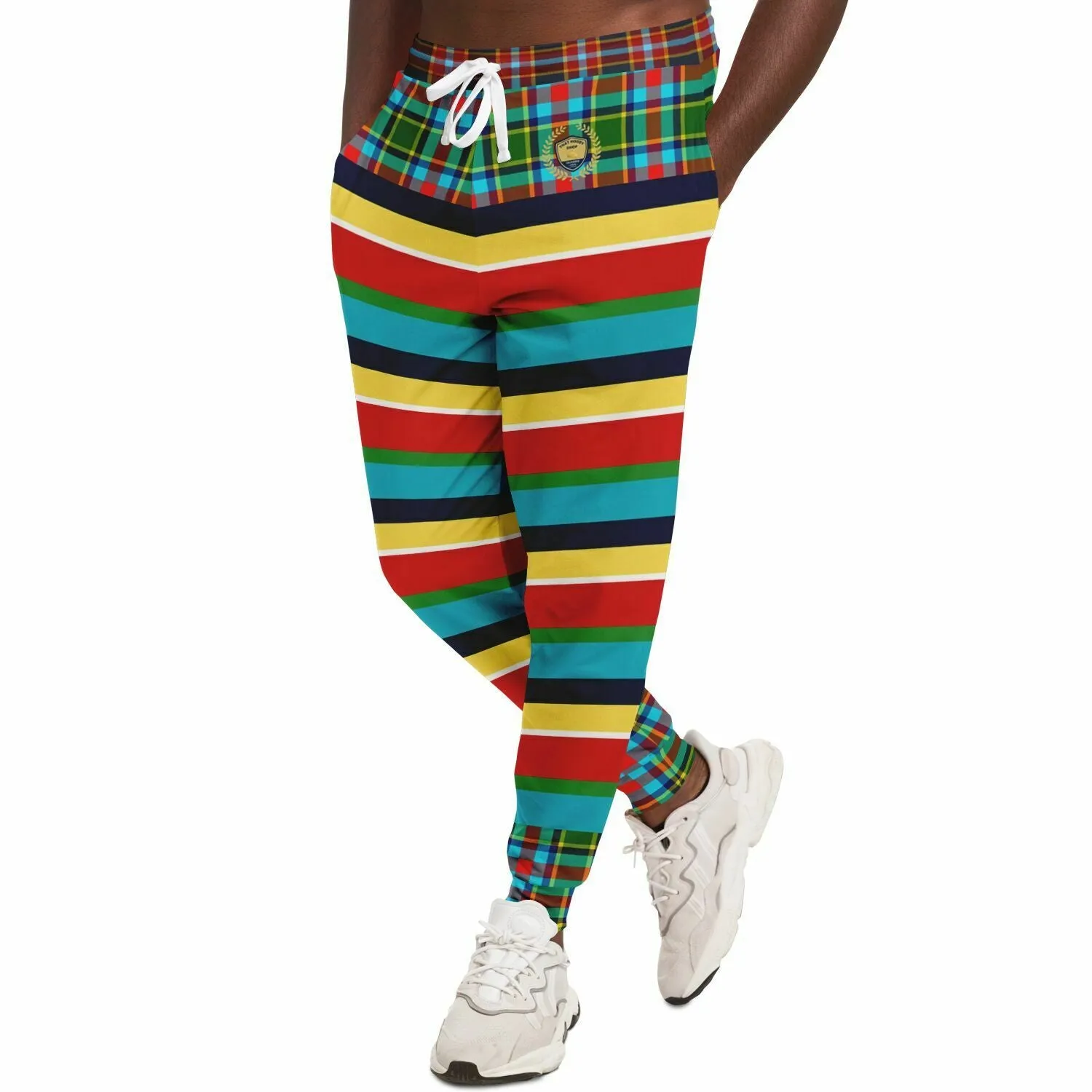 Girl in Perspective Rugby Stripe Plaid Eco-Poly Unisex Joggers
