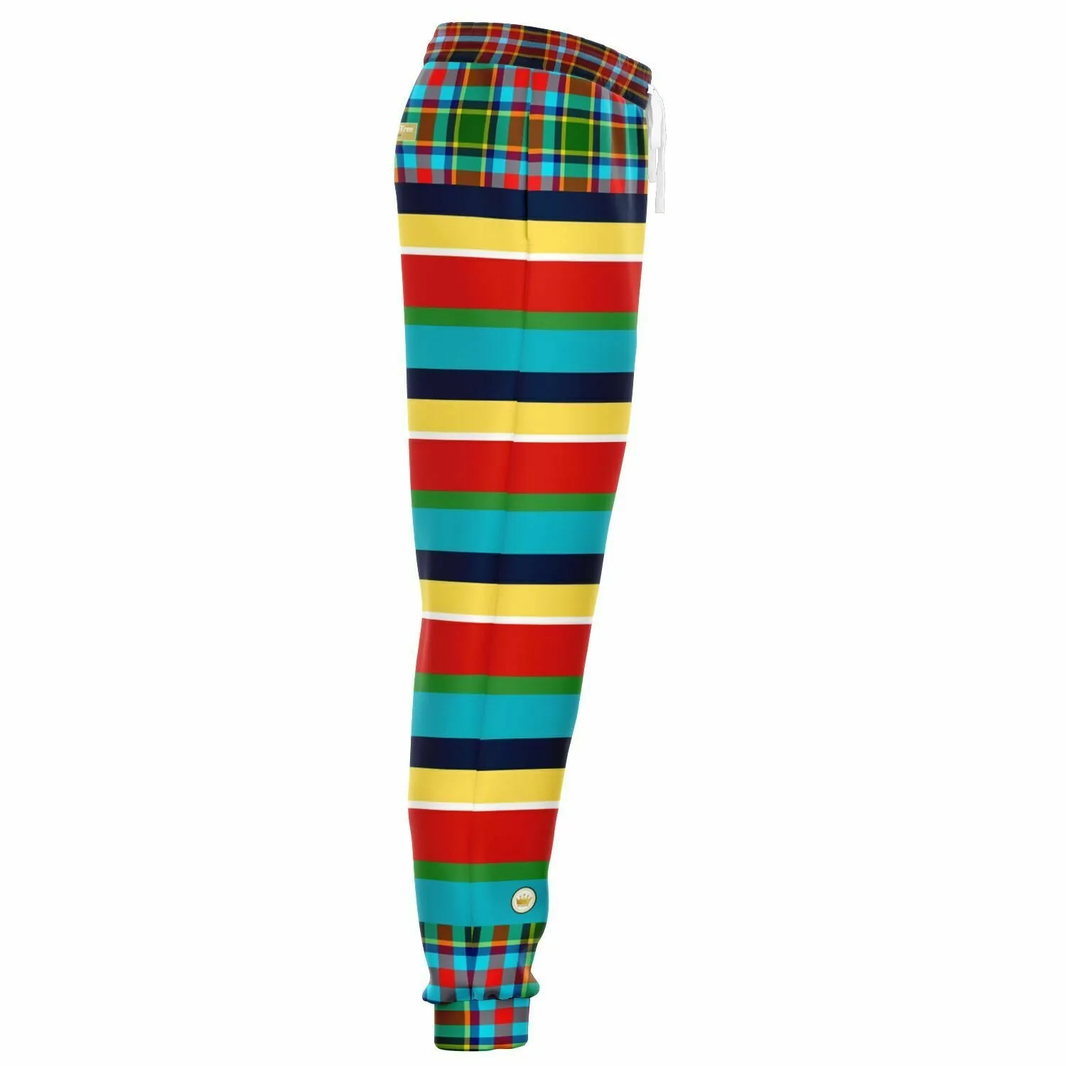 Girl in Perspective Rugby Stripe Plaid Eco-Poly Unisex Joggers