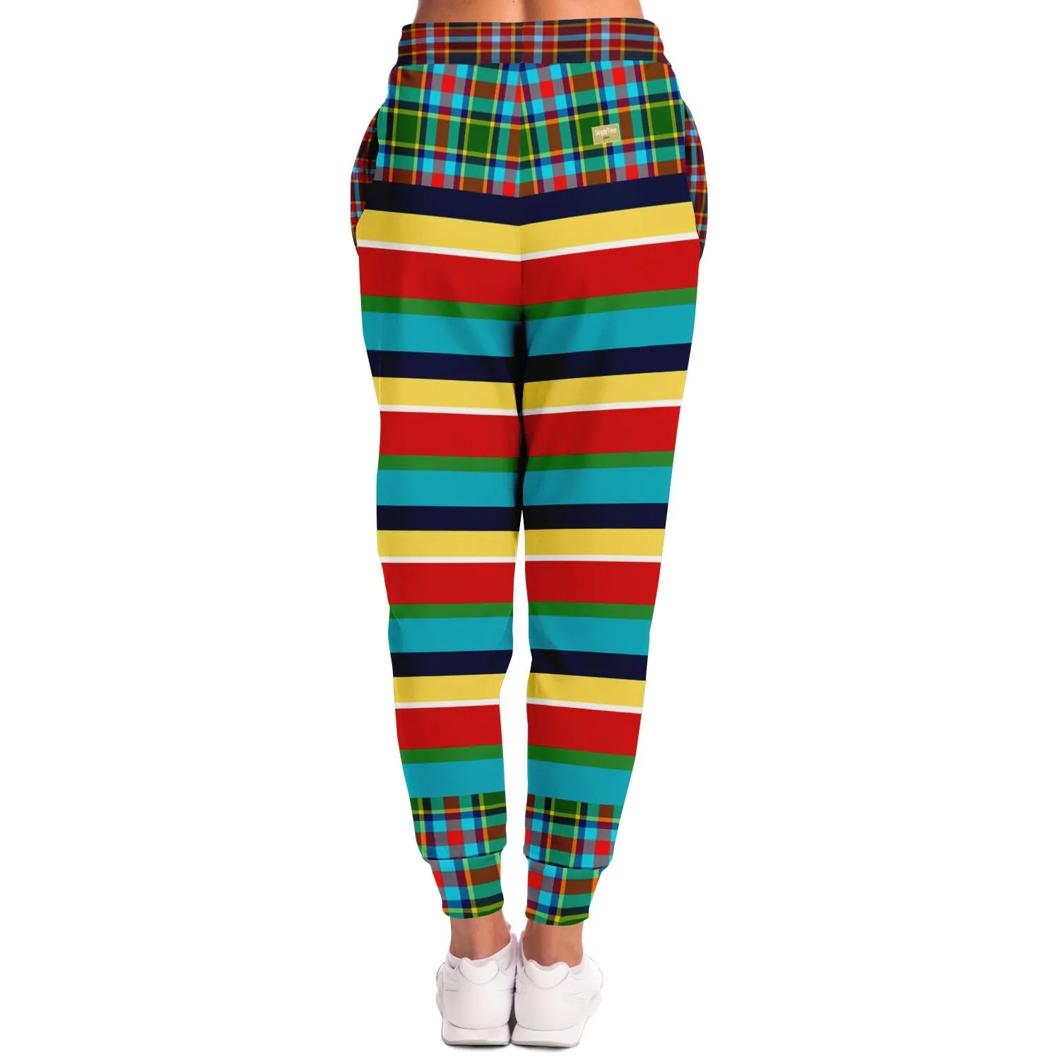 Girl in Perspective Rugby Stripe Plaid Eco-Poly Unisex Joggers