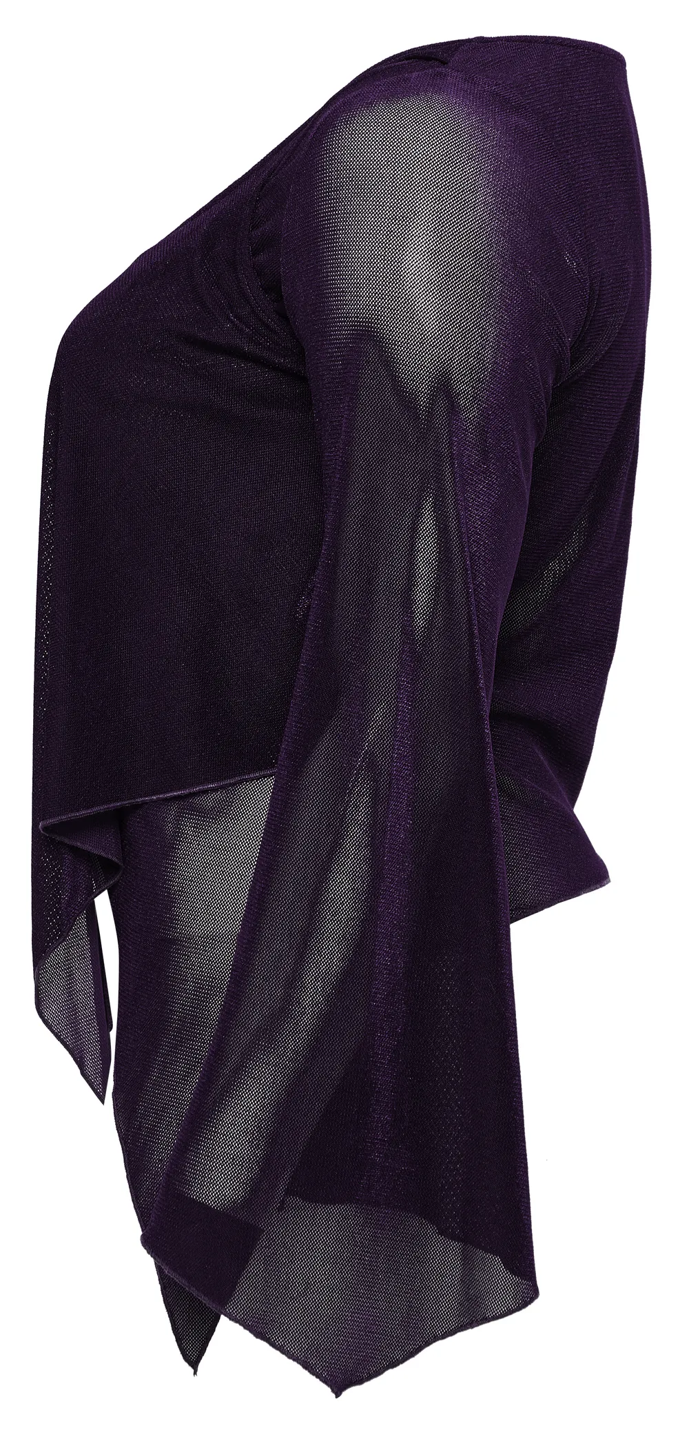 Gothic Women's Layered Mesh Top with Gorgeous Lace Hooks