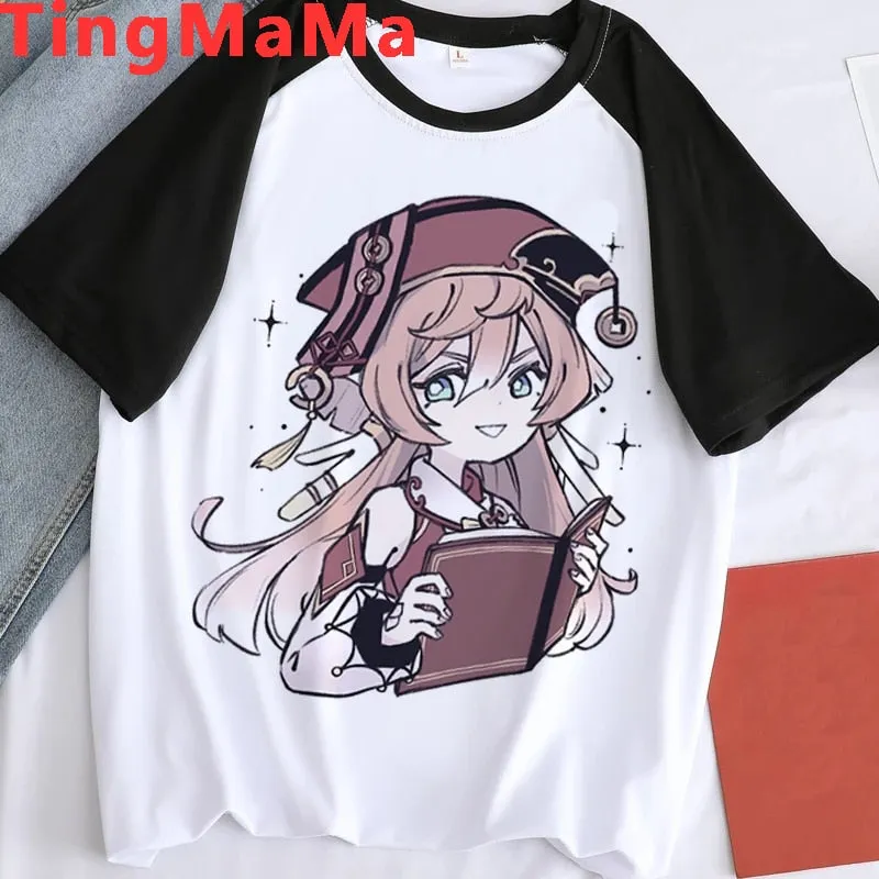 Graphic Bi-color Tees Set-1 Genshin Impact (Variants Available)