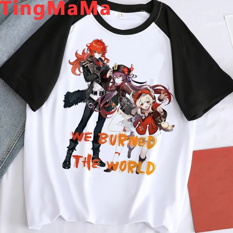 Graphic Bi-color Tees Set-1 Genshin Impact (Variants Available)
