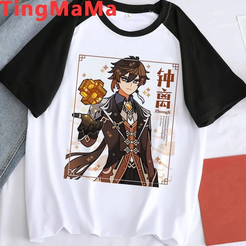 Graphic Bi-color Tees Set-1 Genshin Impact (Variants Available)