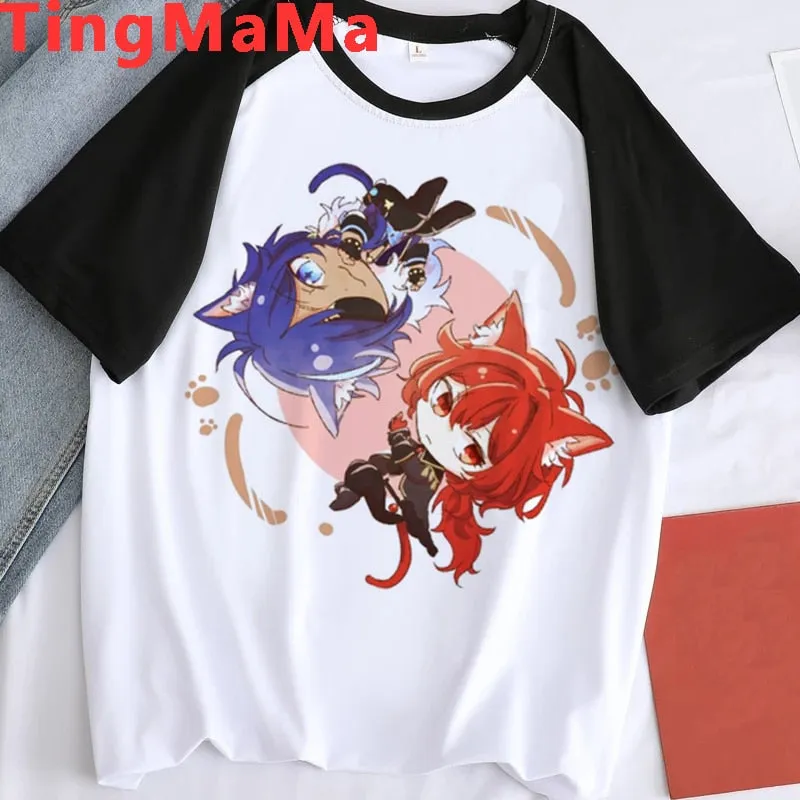 Graphic Bi-color Tees Set-1 Genshin Impact (Variants Available)