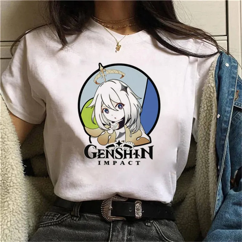 Graphic White Tees Set-1 Genshin Impact (Variants Available)