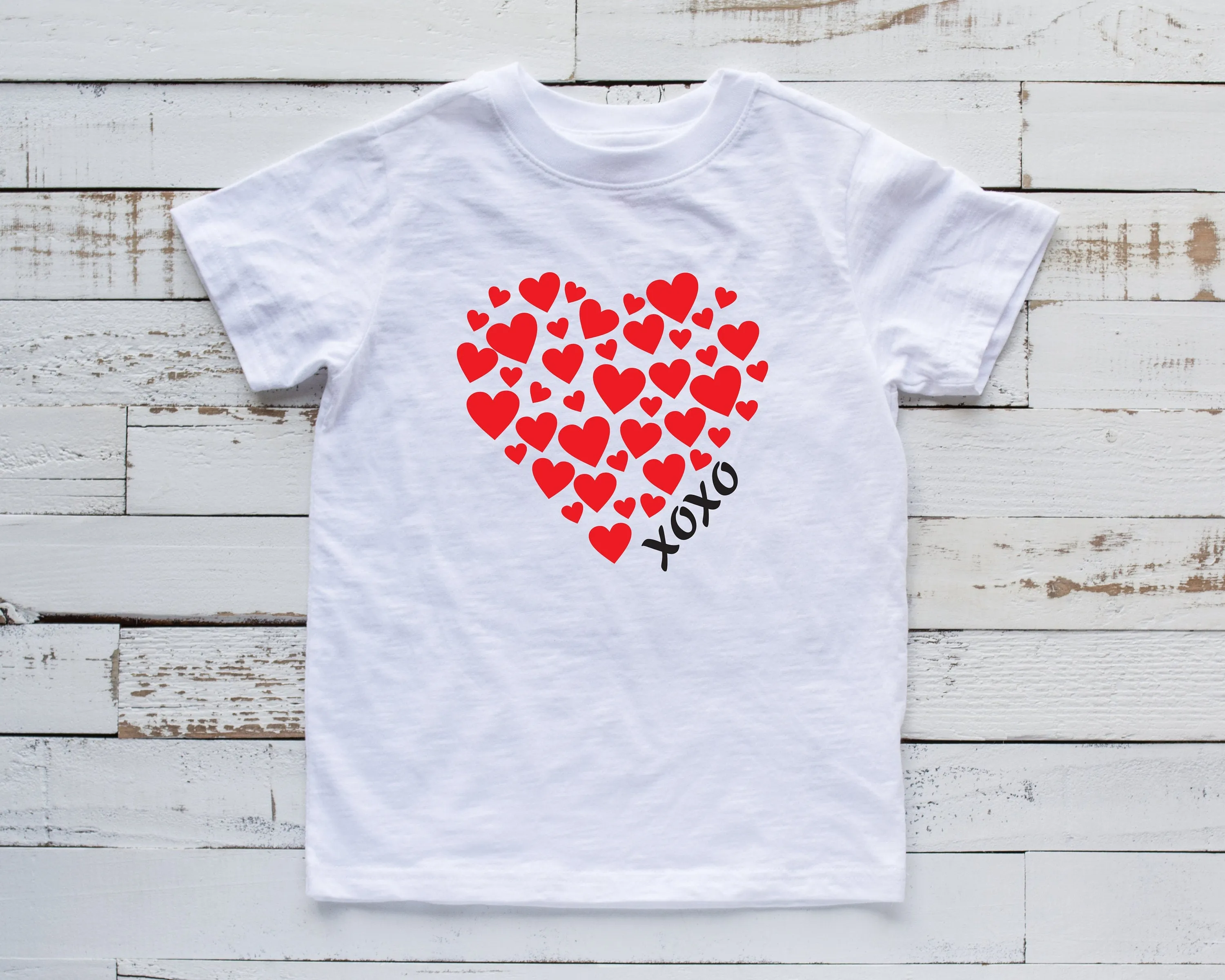 Hearts in Heart Shape T Shirt - Valentine Shirt - Love T Shirt - XOXO - Hugs and Kisses