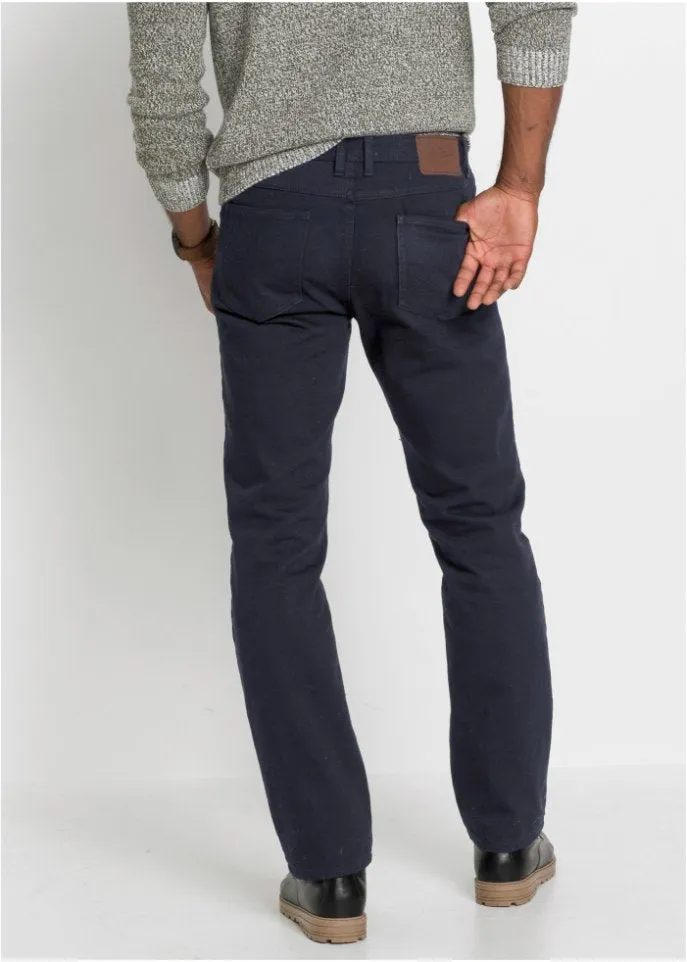 John Baner Jeanswear Classic Straight Fit Thermal Jeans, Black