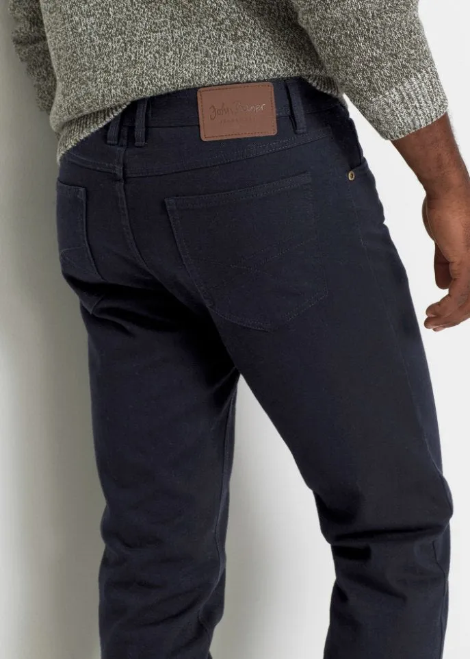 John Baner Jeanswear Classic Straight Fit Thermal Jeans, Black