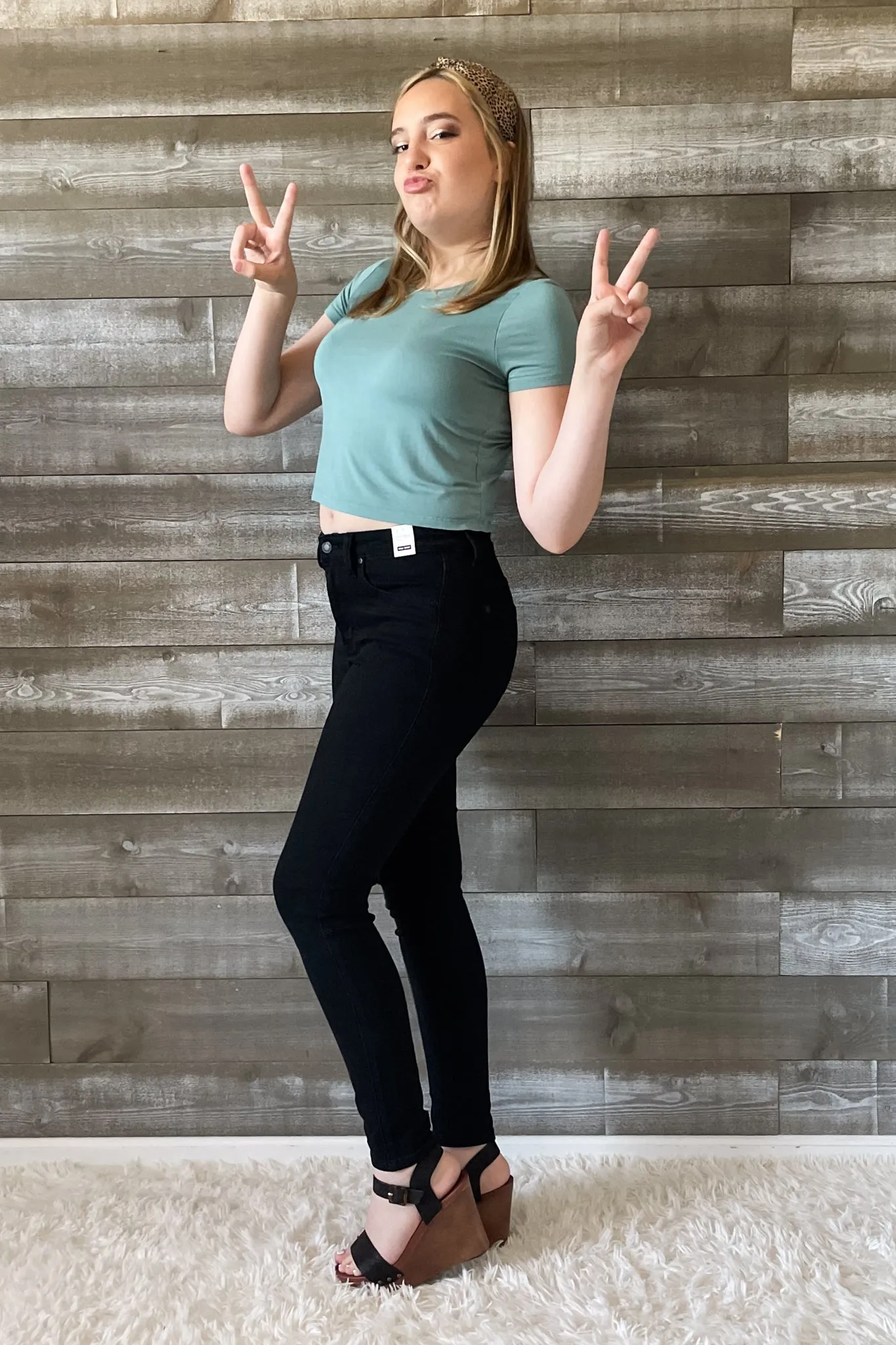 Judy Blue High Waist Tummy Control Classic Black Skinny Jeans