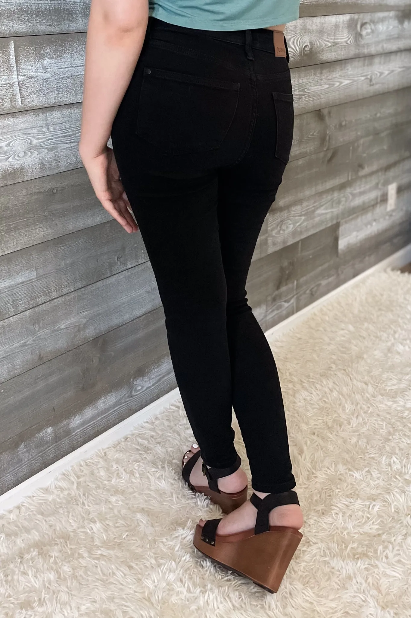 Judy Blue High Waist Tummy Control Classic Black Skinny Jeans