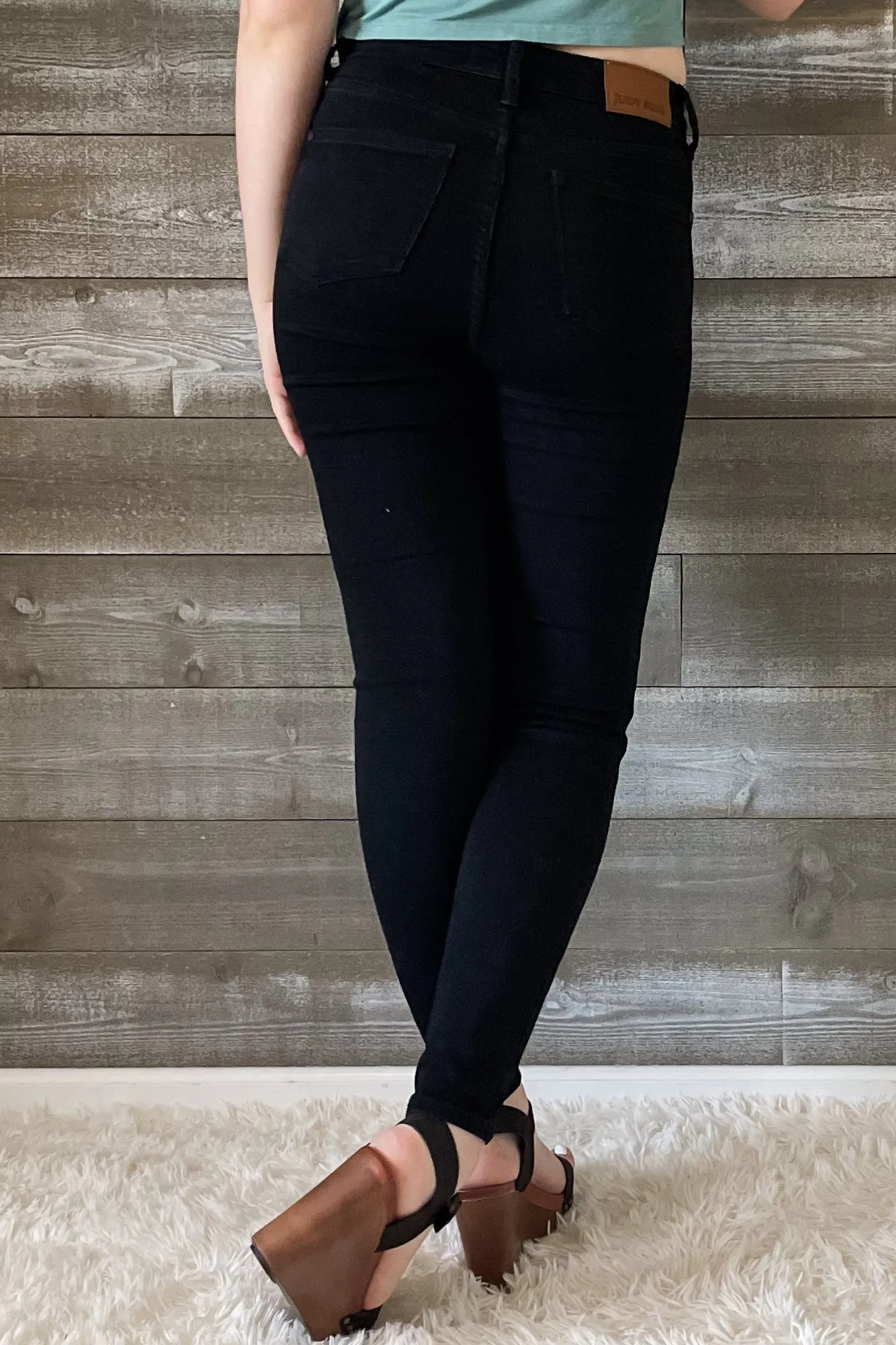 Judy Blue High Waist Tummy Control Classic Black Skinny Jeans