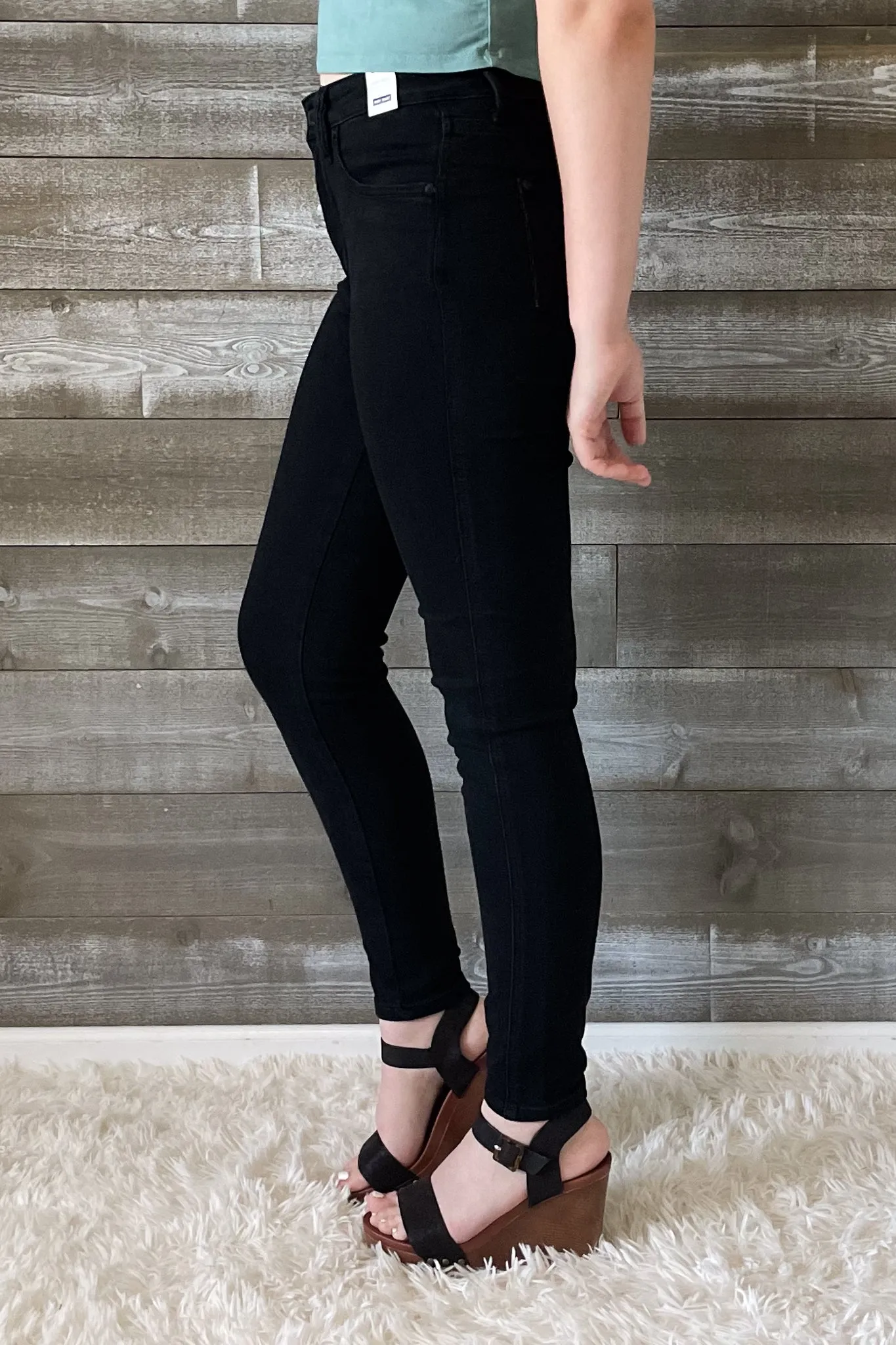 Judy Blue High Waist Tummy Control Classic Black Skinny Jeans