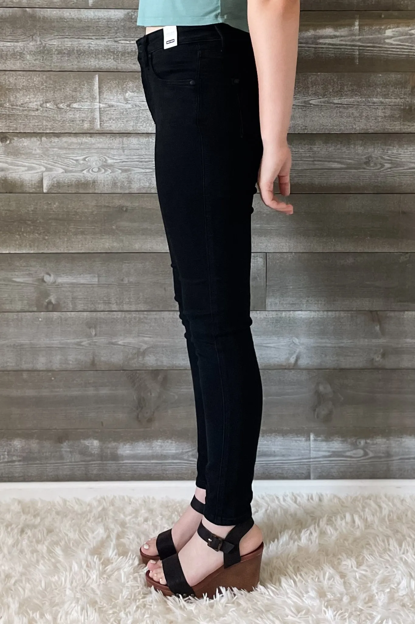 Judy Blue High Waist Tummy Control Classic Black Skinny Jeans