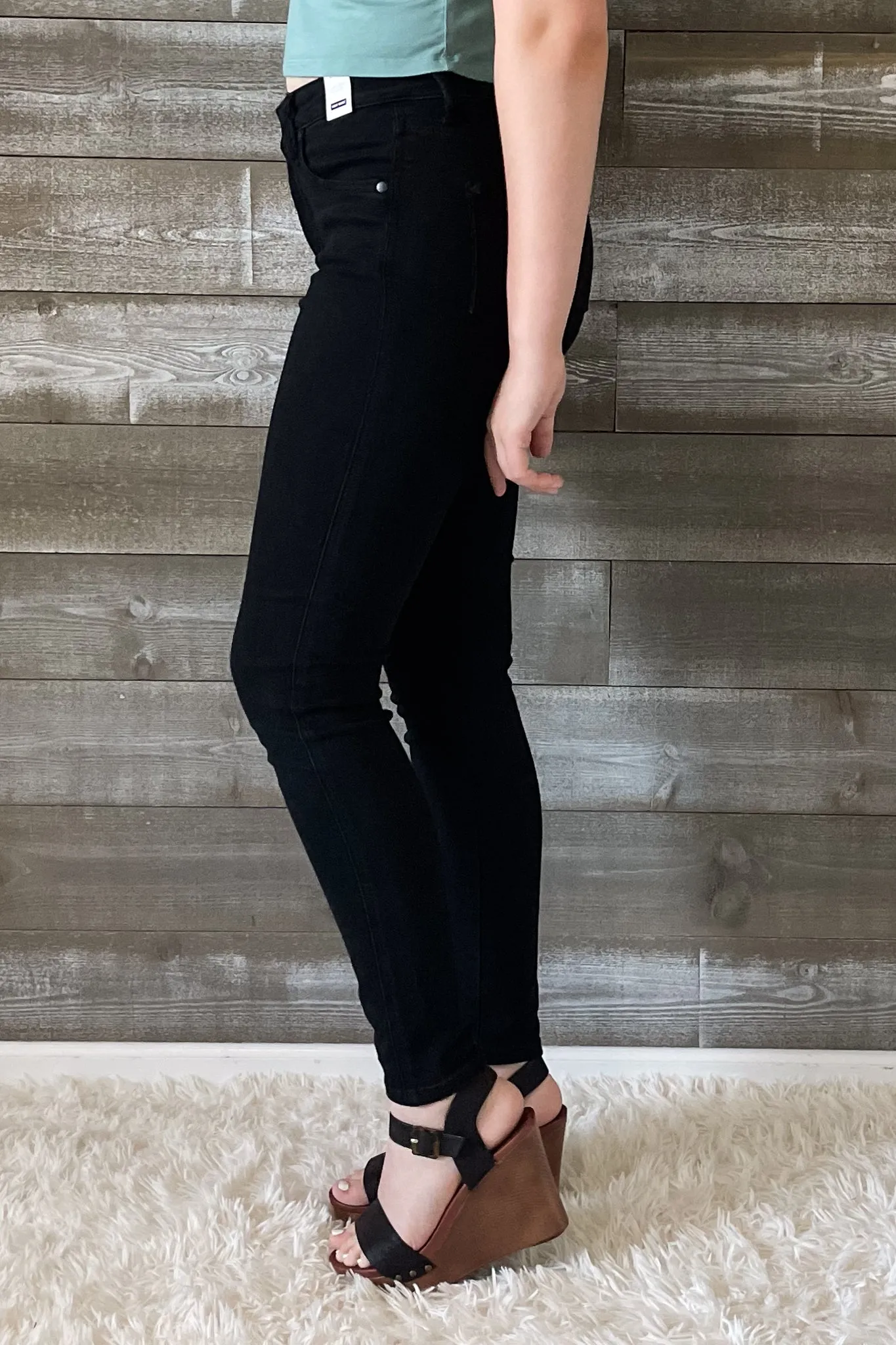 Judy Blue High Waist Tummy Control Classic Black Skinny Jeans