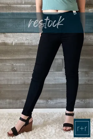 Judy Blue High Waist Tummy Control Classic Black Skinny Jeans