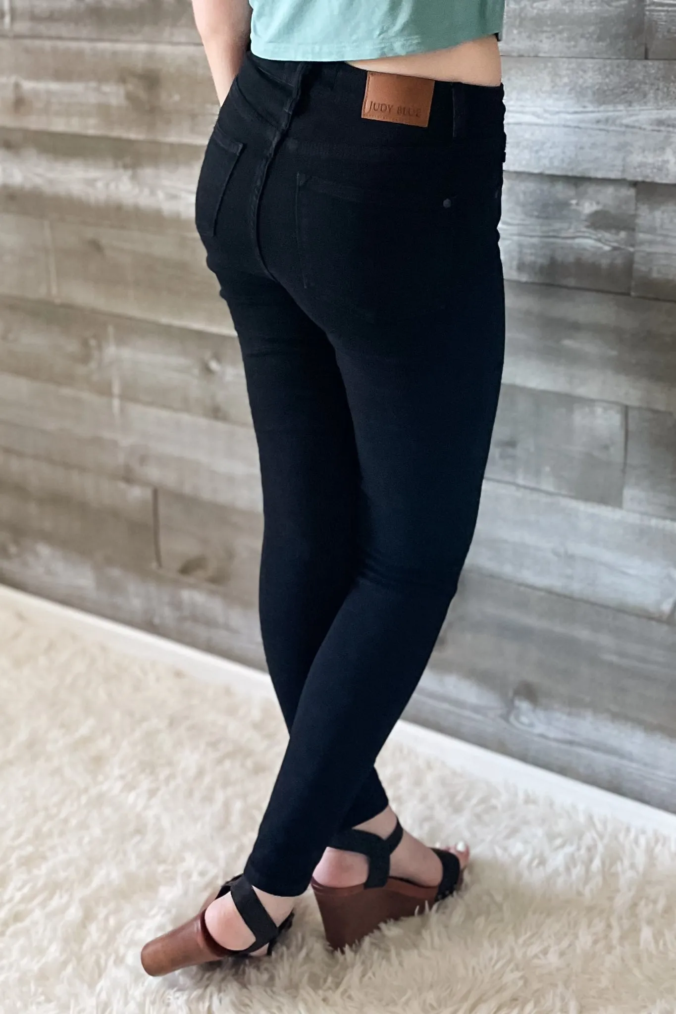 Judy Blue High Waist Tummy Control Classic Black Skinny Jeans