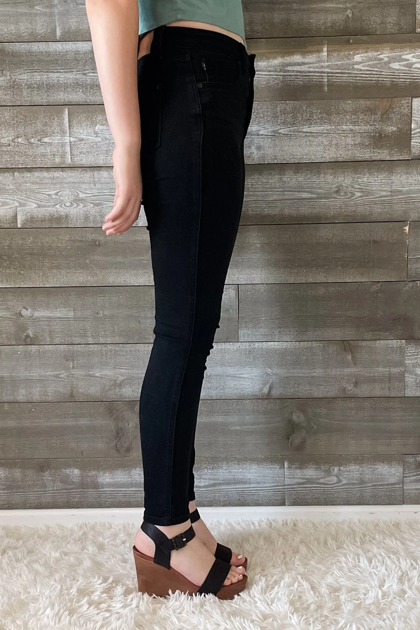 Judy Blue High Waist Tummy Control Classic Black Skinny Jeans