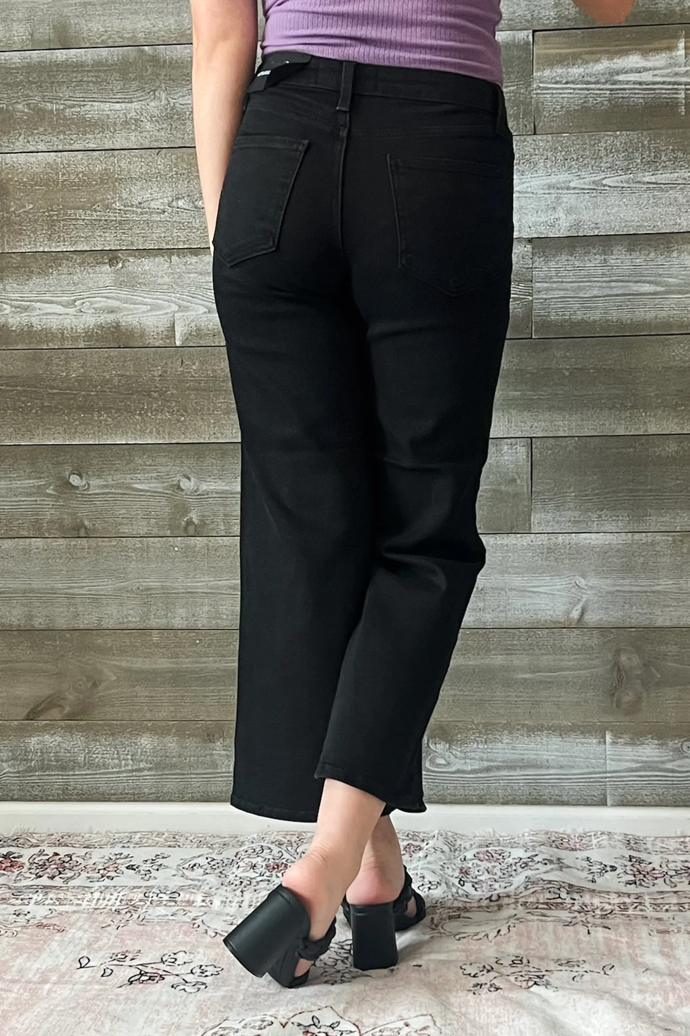 Just Black Classic Wide Leg Black Jeans