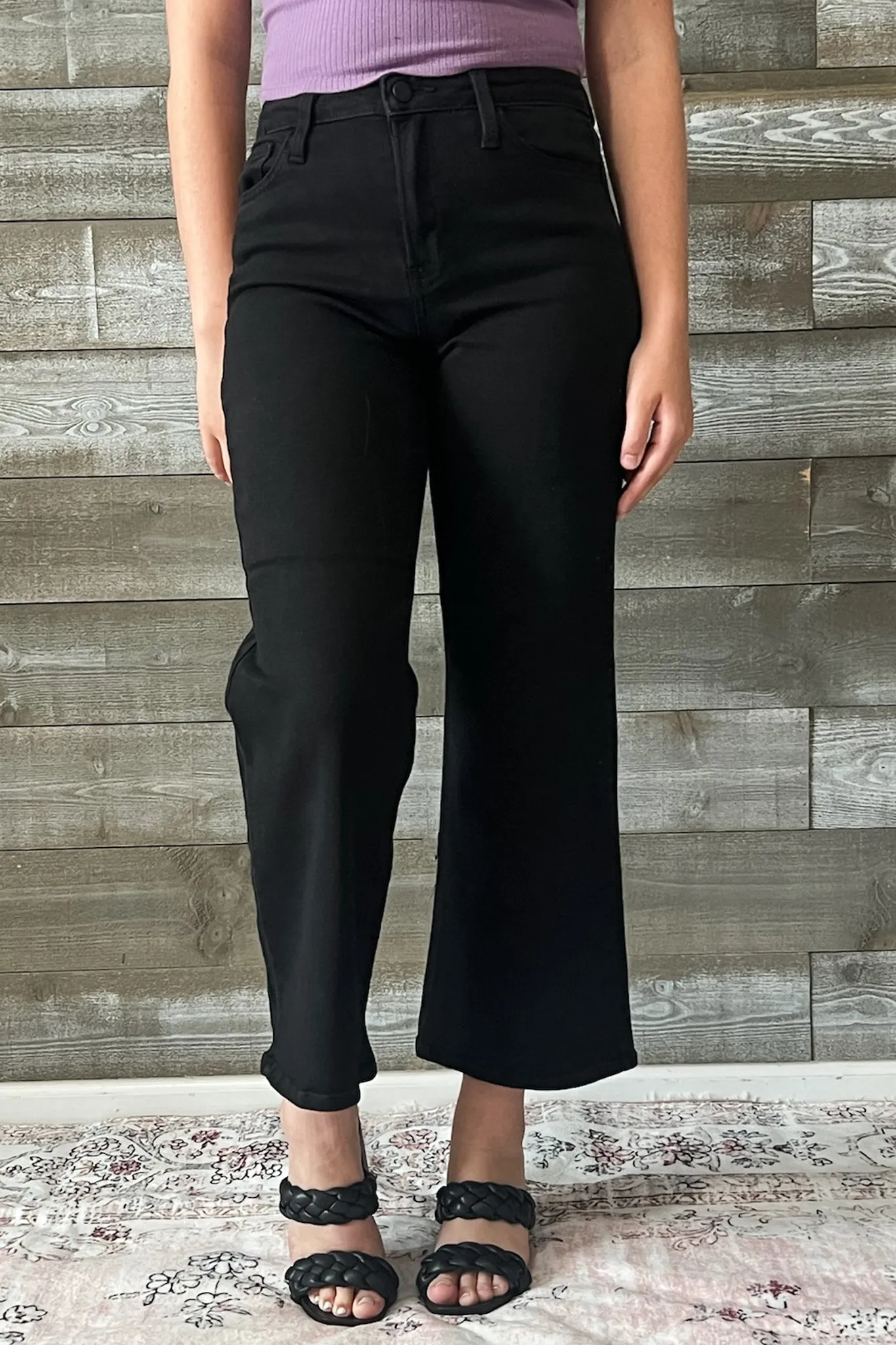 Just Black Classic Wide Leg Black Jeans
