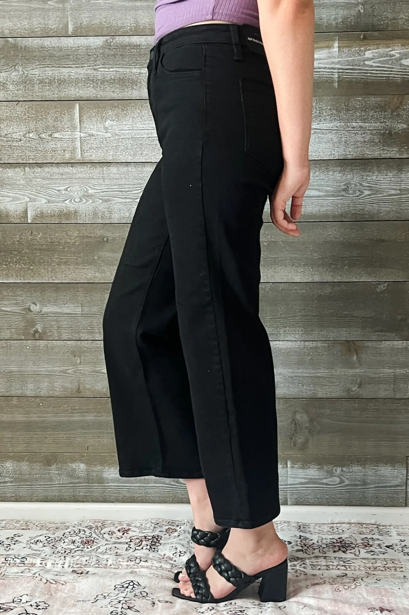 Just Black Classic Wide Leg Black Jeans