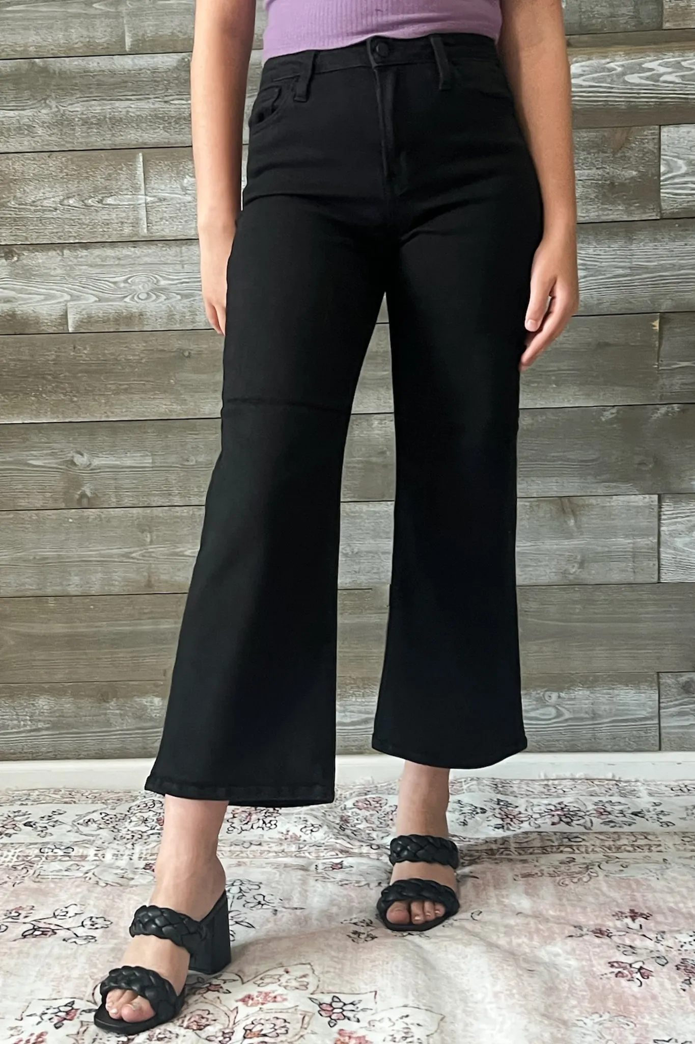 Just Black Classic Wide Leg Black Jeans