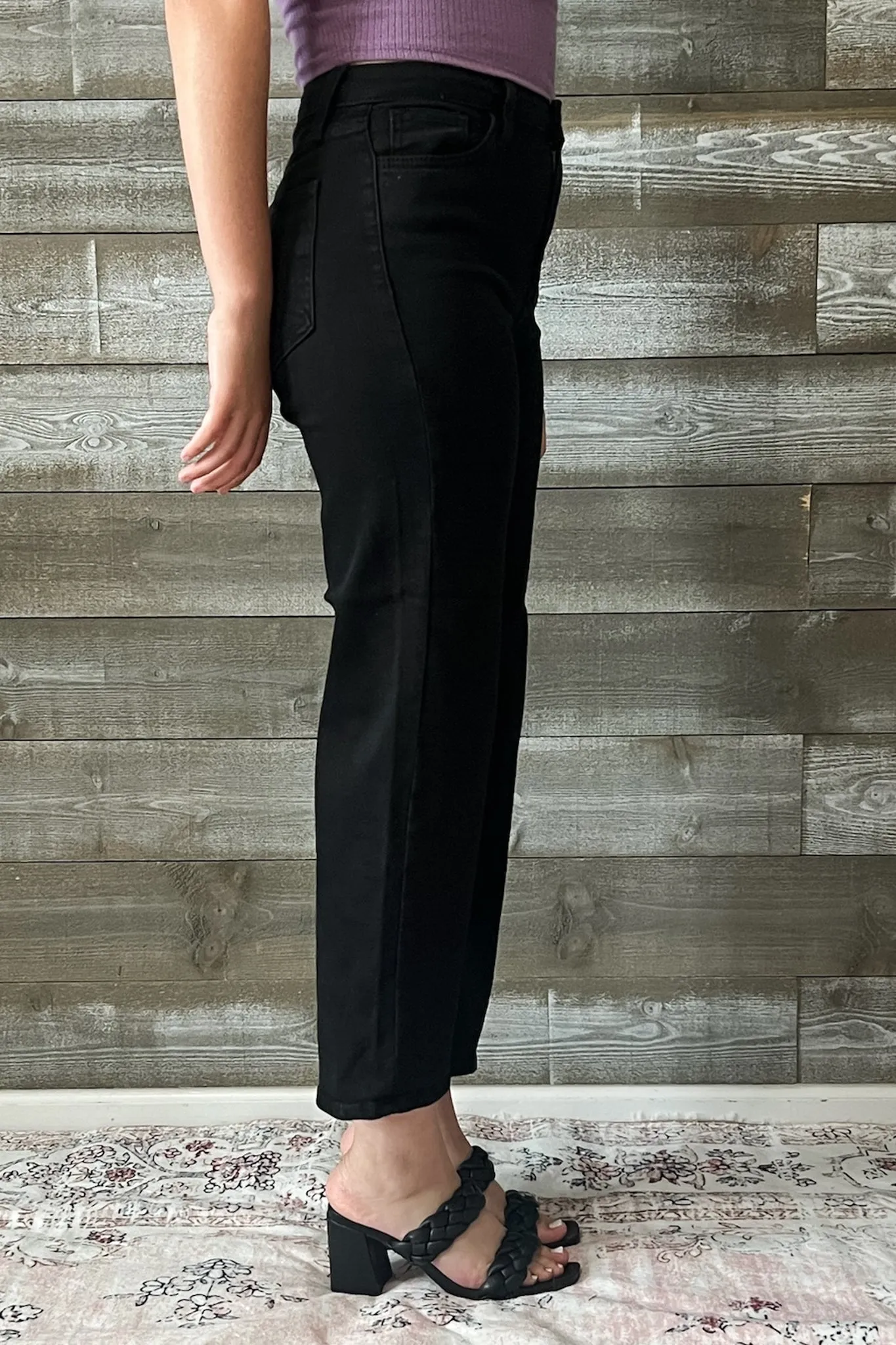 Just Black Classic Wide Leg Black Jeans
